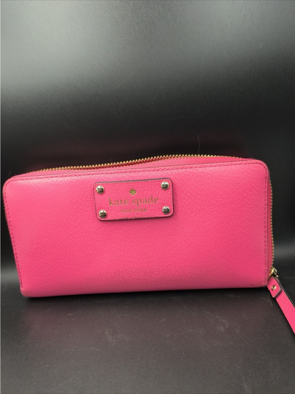 kate spade Pink Zip-Around Wallet Envelope Wallet Clutch Small Purse